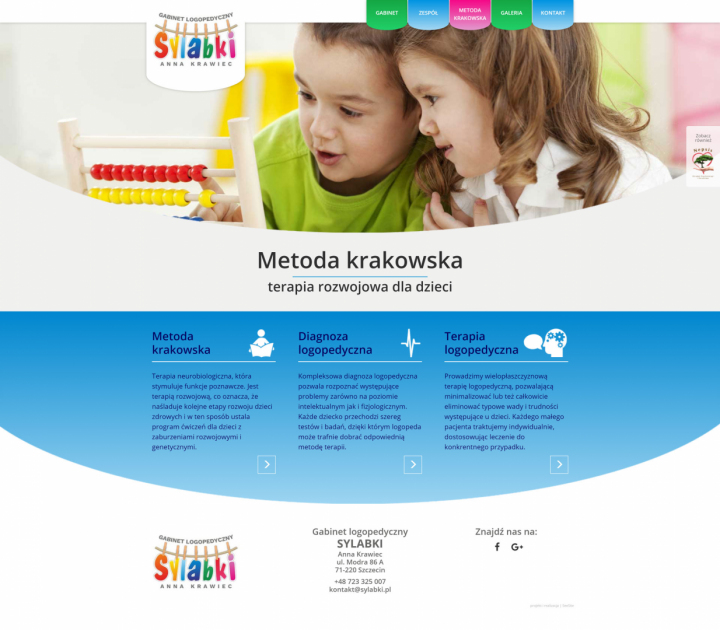 Frimowa strona www gabinetu logopedycznego
