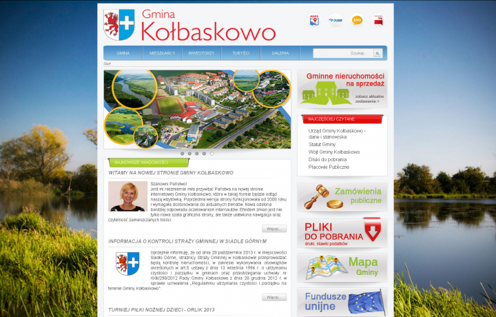 Serwis informacyjny Gminy Kołbaskowo, obecnie przystosowany do wymagań WCAG