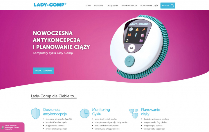 Rozbudowana strona internetowa dystrybutora Laydcomp Polska