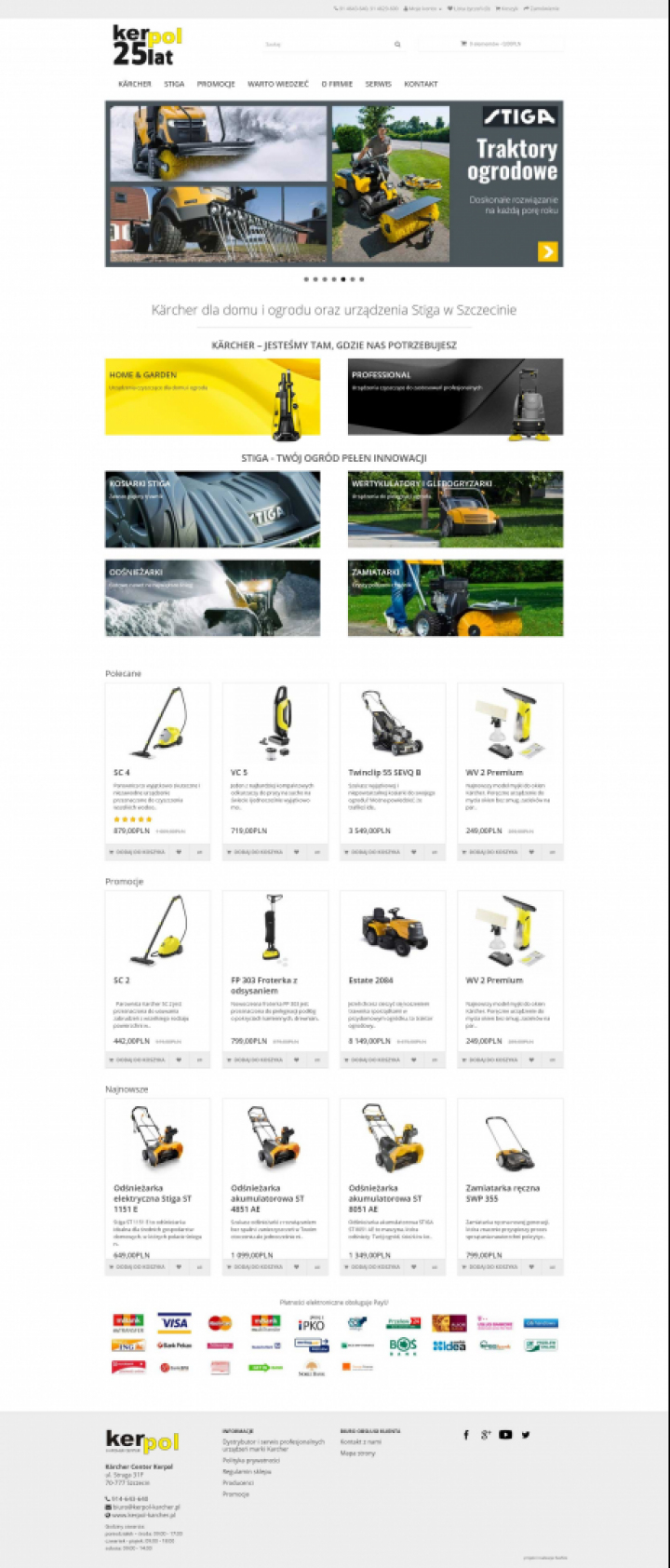 Sklep internetowy firmy Kerpol ze Szczecina oparty o oprogramowanie OpenCart
